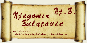 Njegomir Bulatović vizit kartica